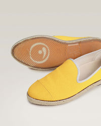 Men's espadrille, recycled cotton, yellow