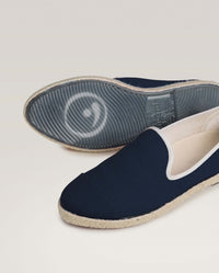 Men's espadrille, recycled cotton, navy