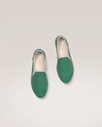 Men's espadrille, recycled cotton, green