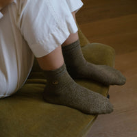 chaussettes en coton, pour femme, vert kaki